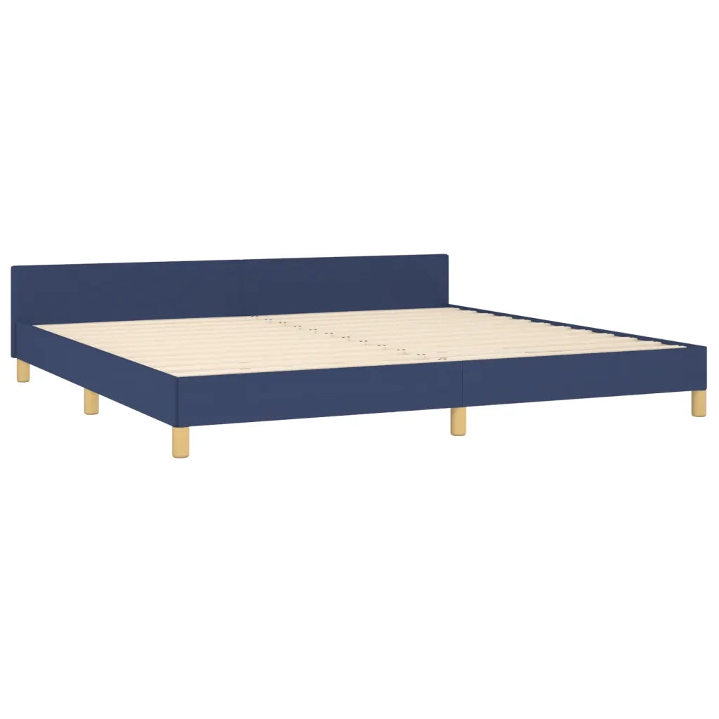 Giroletto senza Materasso-Struttura Letto Blu 200x200 cm in Tessuto 437583