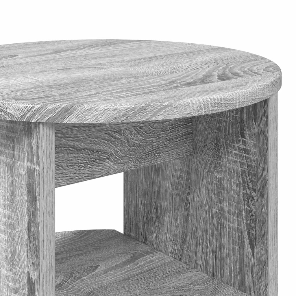Mobile laterale Sonoma grigia Ø40 x 50 cm Legno ingegnerizzato