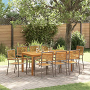 Set da Pranzo per Giardino 9 pcs Grigio 3365545