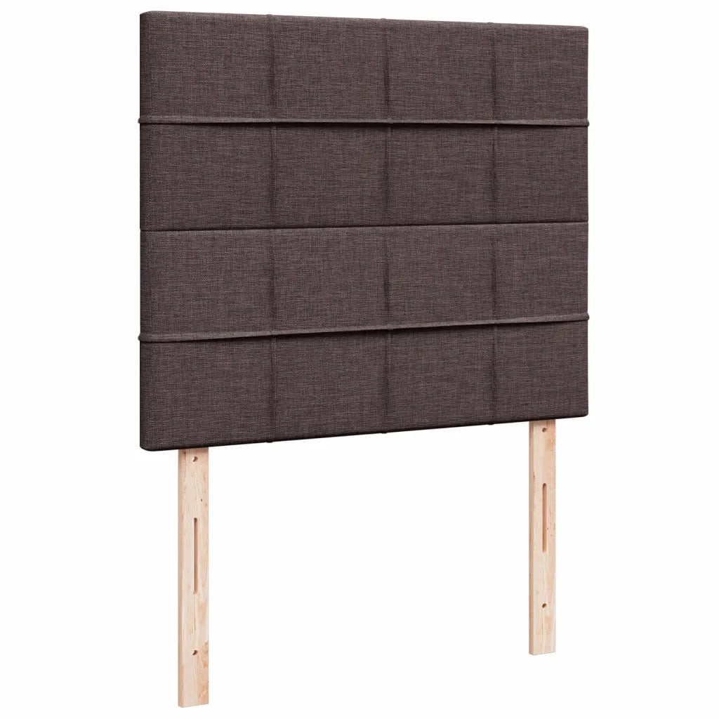 vidaXL Giroletto a Molle con Materasso Marrone Scuro 120x190cm Tessuto