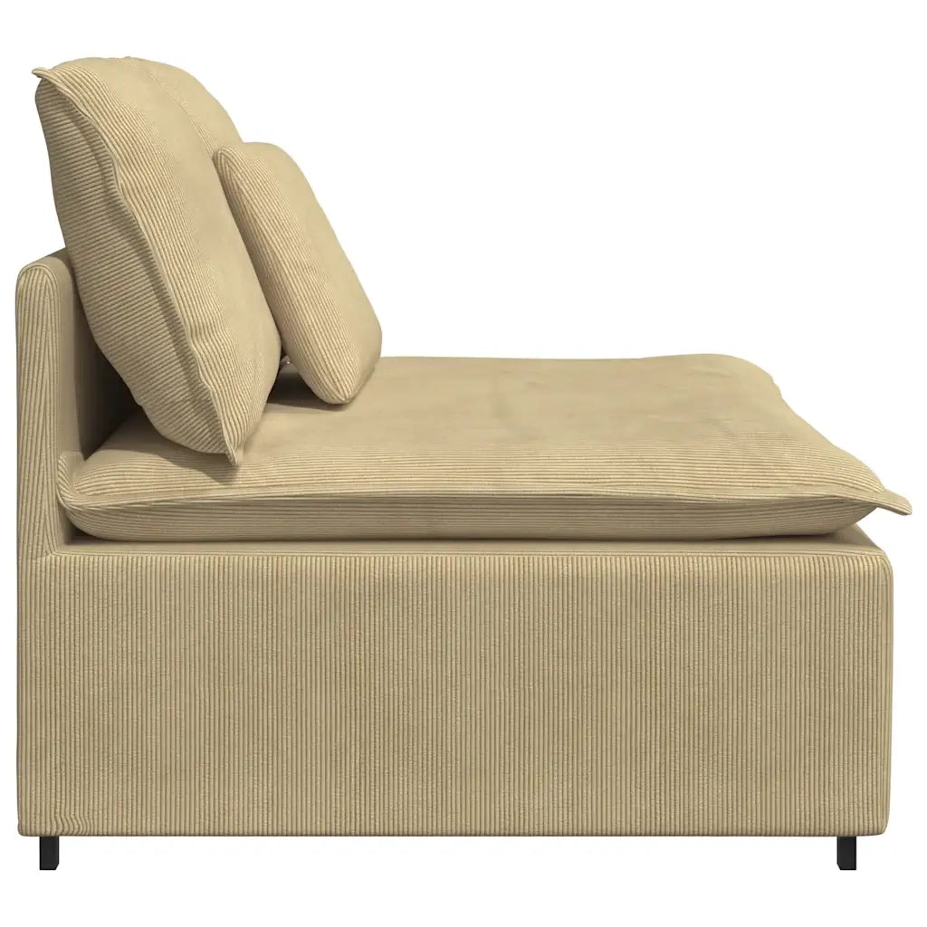 Modulo Centrale Divano Modulare con Cuscini Verde Grigio 100 cm