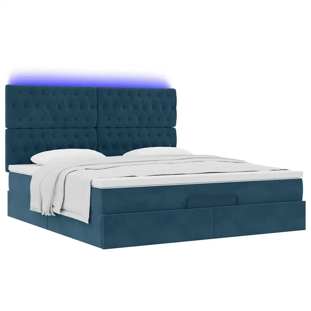 Struttura Letto Pouf con Materassi 180x200 cm Velluto 3314412