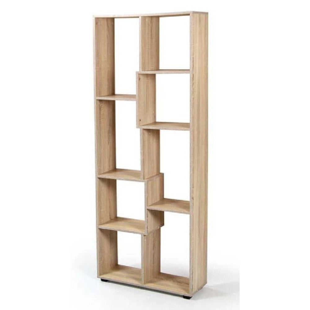 Trade Shop - Libreria H178x70x24 Cm Ripiani Legno Rovere Mobile Scaffale Moderno Gaia 770722 -