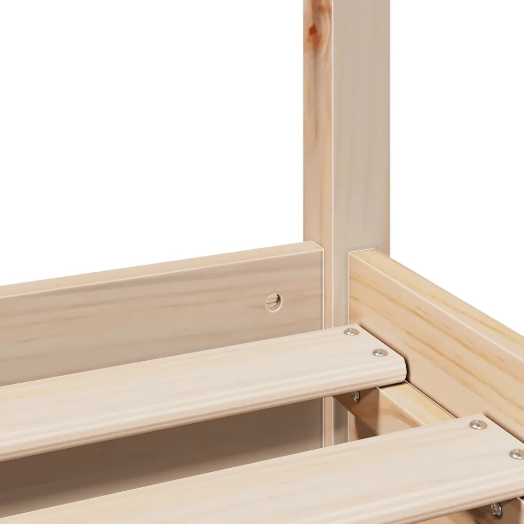 Letto senza Materasso 75x190 cm in Legno Massello Pino 3301773