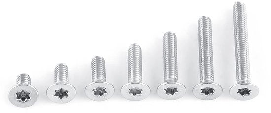 Viti M4 a testa piatta, 50 pezzi, acciaio inossidabile, corrosione resistente, duraturo, con sterzo, viti per macchina