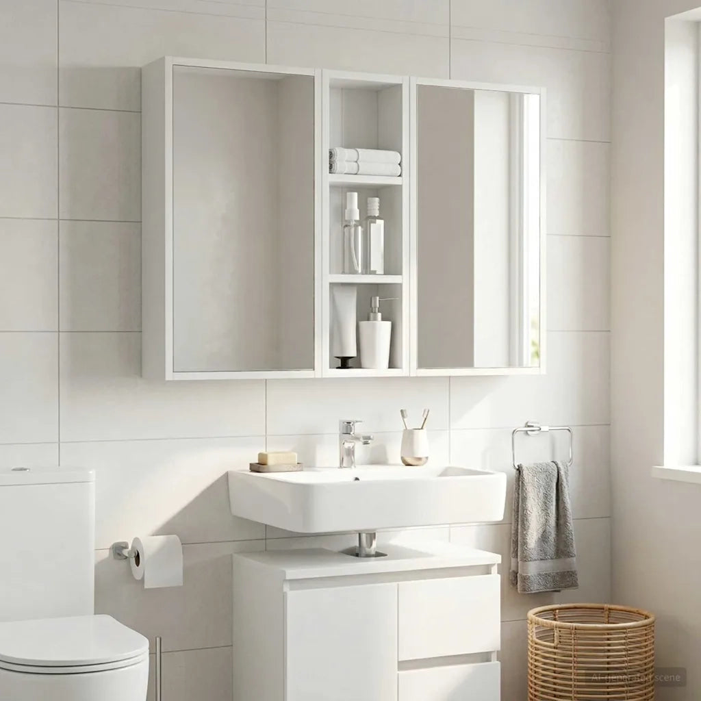 Armadio da bagno a muro Bianco 20 x 10 x 60,5 cm 889287