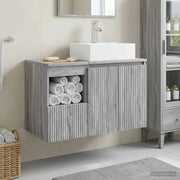 Set di mobili per il bagno 2 pz Sonoma grigio 3404060