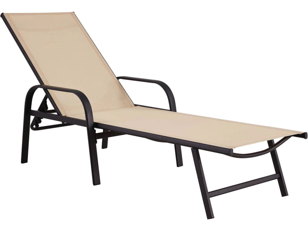 Set di 2 lettini prendisole in metallo "Farniente" - Beige