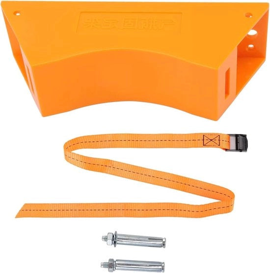 Supporto di Gas in Plastica Cilindro Montaggio a Parete - Vite a Expansione con Cinghia di Sicurezza - Cinghia di Sicurezza di Facile Installazione - Cinghia di Sicurezza di Upgrade - Colore Arancione - Qualità e Durata