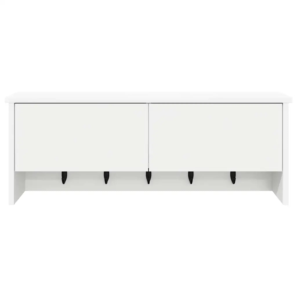 vidaXL Appendiabiti a muro Bianco 80 x 20 x 30 cm Legno multistrato