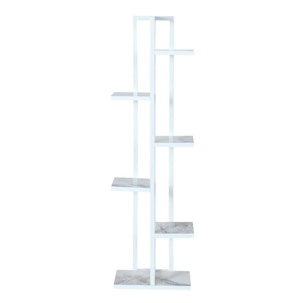 Portavasi a 5 ripiani 120 x 34 x 21 cm marmo bianco / bianco 03_0007699