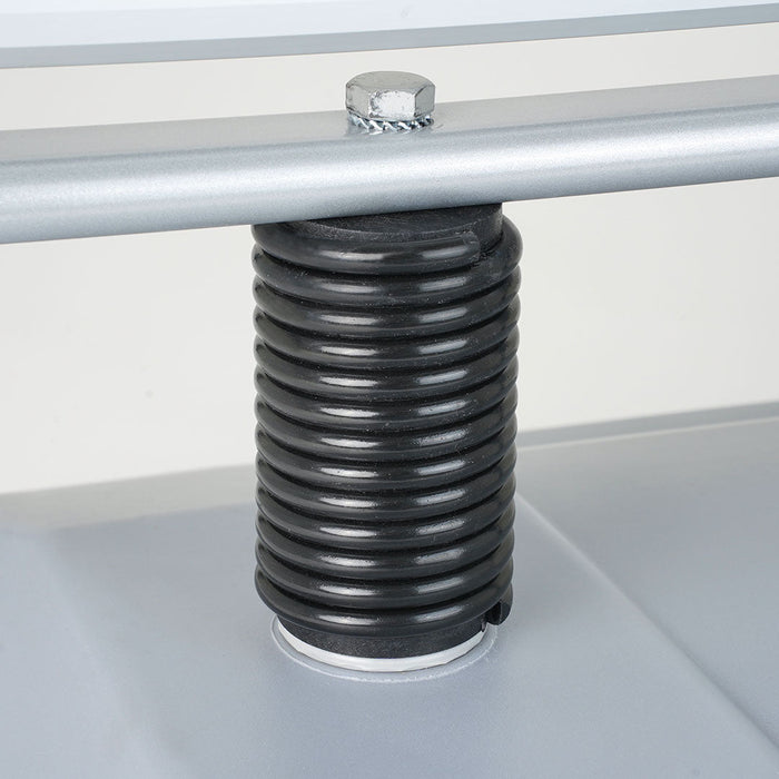 Espositore Pubblicitario Bifacciale con Ruote 70x100 cm in Alluminio da Esterno Antivento Silver