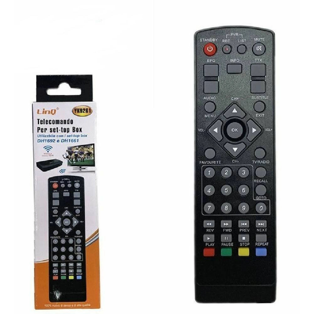 Trade Shop - Telecomando Universale Per Decoder Tv Digitale Set-top Box Dh1692 Dh1661 Yk9261 -