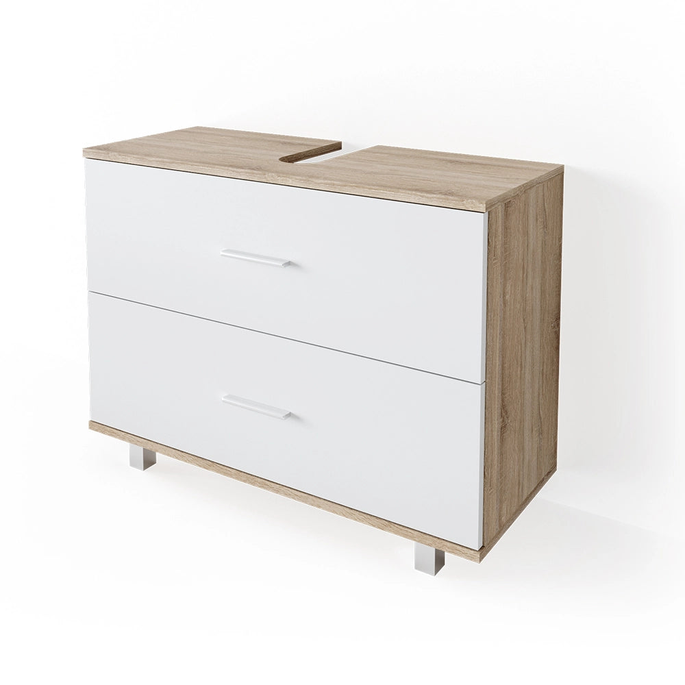 Vicco Mobile sottolavabo per bagno Bianco/Sonoma 80 x 60.8 cm