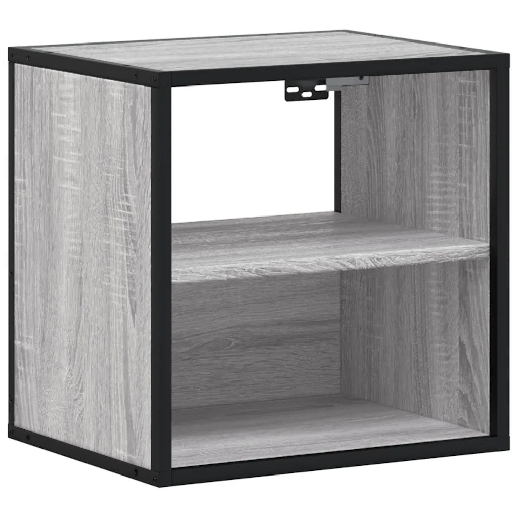 Comodini a Muro 2 pz-Set di 2 Tavolino da notte Grigio Sonoma 40x31x39,5 cm 351325
