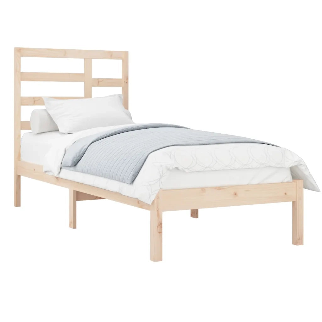 Giroletto-Struttura Letto in Legno Massello 90x190 cm Single 637155