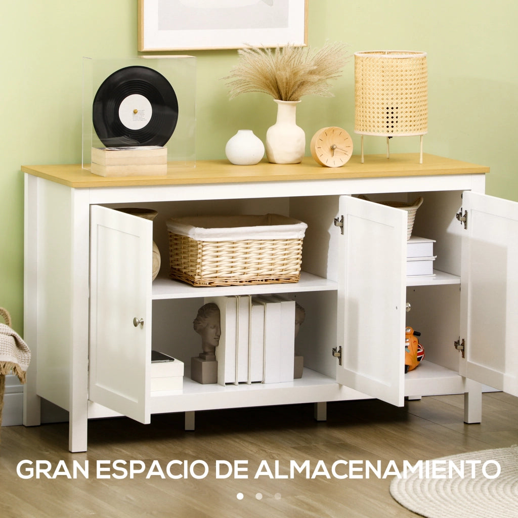 Armadio Moderno con 3 Porte e Ripiani Aggiustabili ¨C zephmum ¨C Bianco 120x40x70 cm