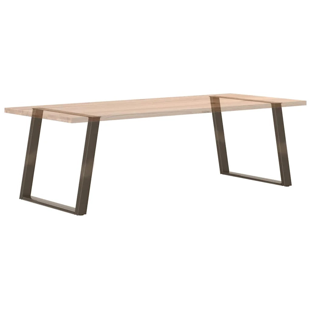 Set di 2 gambe regolabili per tavolo da pranzo a forma di U 100 x 73 cm in acciaio verniciato a polvere naturale 02_0057087