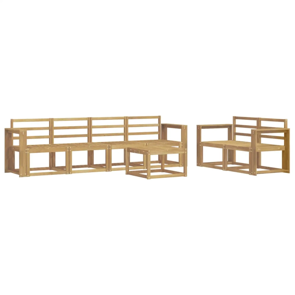 Set di divani da esterno 7 pcs Bianco 59 x 59 x 37 cm 3387283