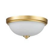 Plafoniera bagno tonda 33,5 cm 2xE27 ottone Malibu