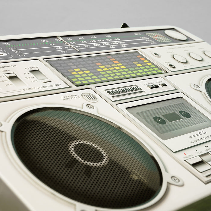Lunch Box Metallico Retro Ghetto Blaster con Animazione Lenticolare
