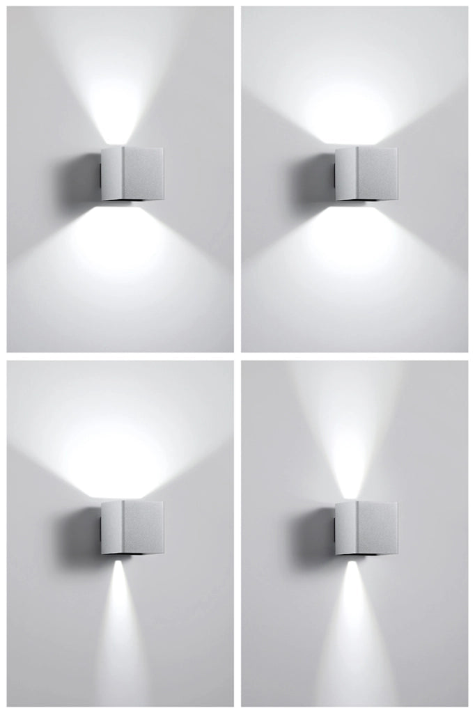 GHEE EVO - Applique LED 10W per Esterno IP65, Orientabile 30-130°, 3000K, Grigia, Luce Progettuale - Rossini Group