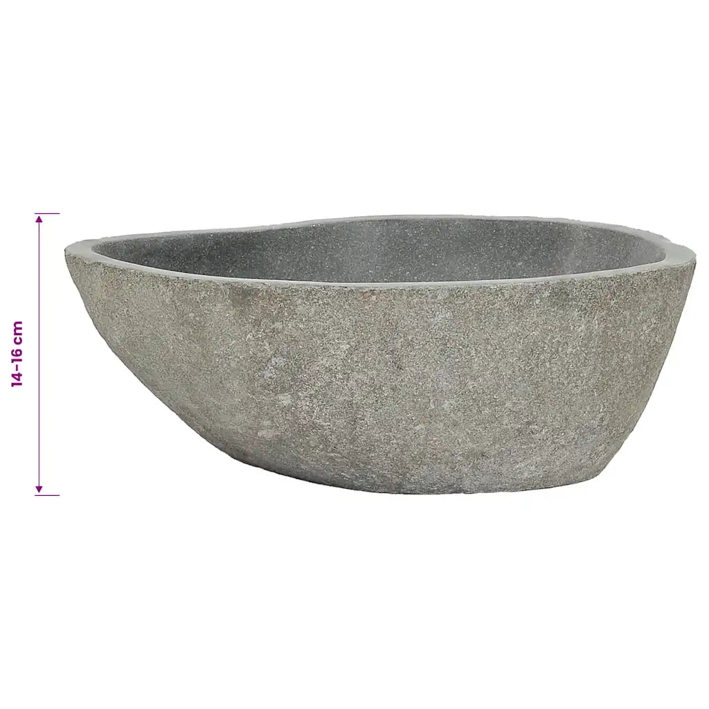 Lavandino-Lavello in Pietra di Fiume Ovale (37-46)x(29-36) cm