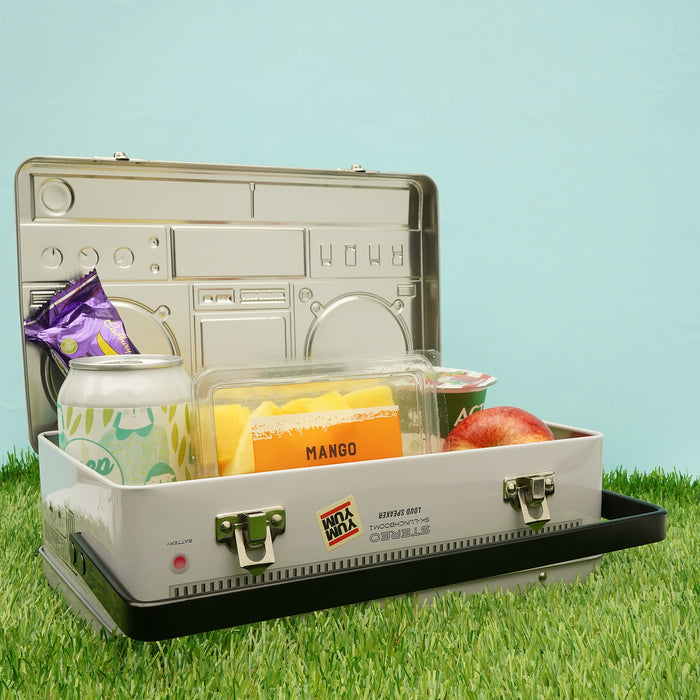 Lunch Box Metallico Retro Ghetto Blaster con Animazione Lenticolare