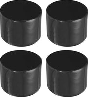 Pacco di 4 estremità di protezione in gomma - Flessibili - per tubi e barre - Nero - 54 mm di diametro interno