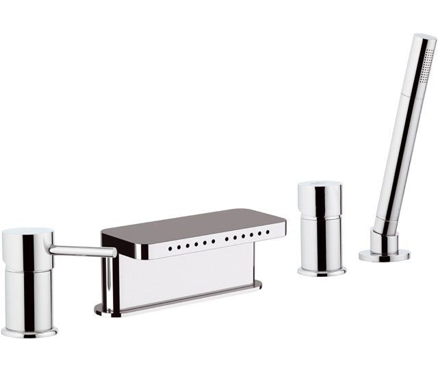 Miscelatore monocomando bordo vasca dotato di bocca multigetto - serie suvi