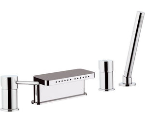 Miscelatore monocomando bordo vasca dotato di bocca multigetto - serie suvi