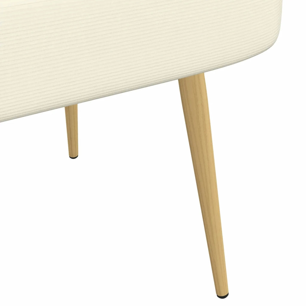 Panchina imbottita con schienale Crema 110 x 60 x 76 cm 42040778