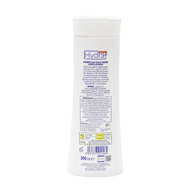 HYDRA VIVA+ SHAMPOO IN FORMATO DA 300 ML ARGAN E MIRTILLO ROSSO