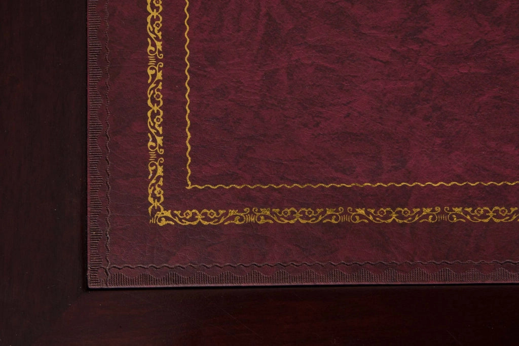 Biscottini Scrivania scrittoio in legno massello di mogano finitura noce 126x65x75 cm
