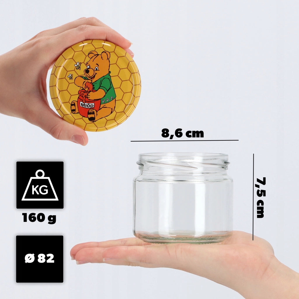KADAX Sonka vasetti 330ml 50pz 82mm + coperchio "Miele"