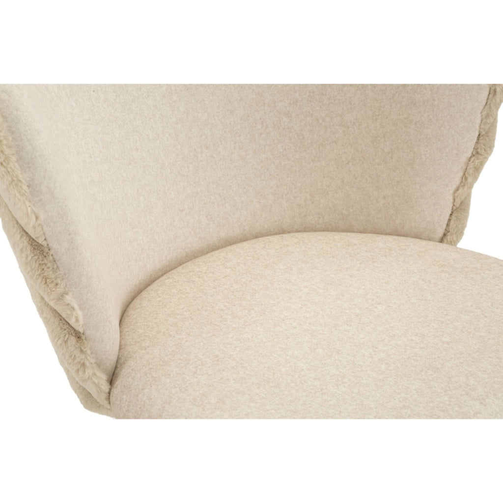 Set di 2 Sgabelli Alti VKH883, Beige, Poliestere, 55x58x106 cm