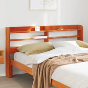 Testiera con Ripiani-Testata contenitore Marrone Cera 160 cm Legno Massello di Pino 870235