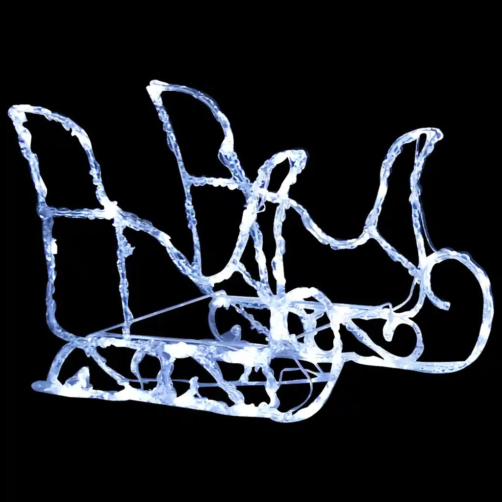 Decorazione Natalizia Renne e Slitta 160 LED 130 cm in Acrilico cod mxl 42188