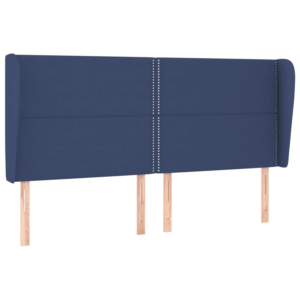 Testiera ad Orecchio Blu 183x23x118/128 cm in Tessuto 3117836