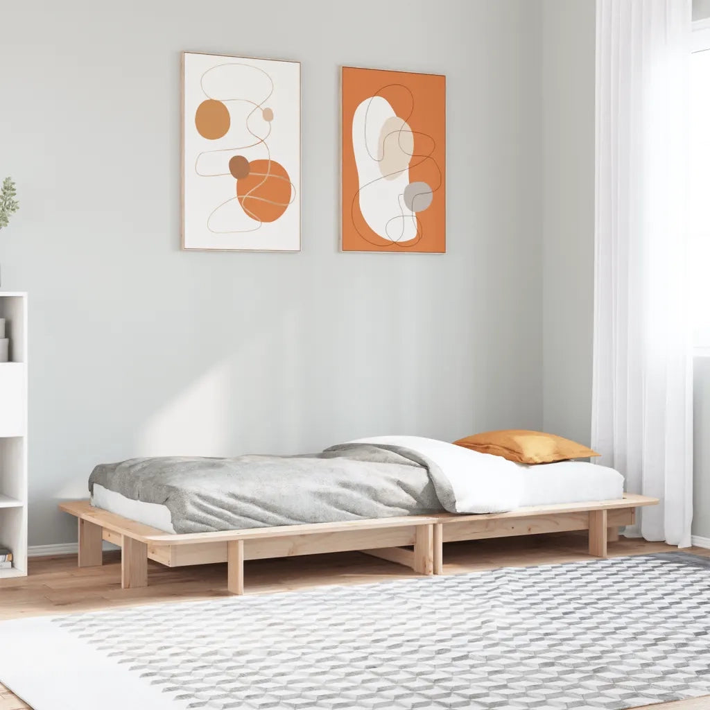 Letto senza Materasso 75x190 cm in Legno Massello Pino 850683
