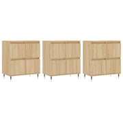 Credenze 3 pz | Madia | Buffet da pranzo | Armadio da pranzo Rovere Sonoma in Legno Multistrato