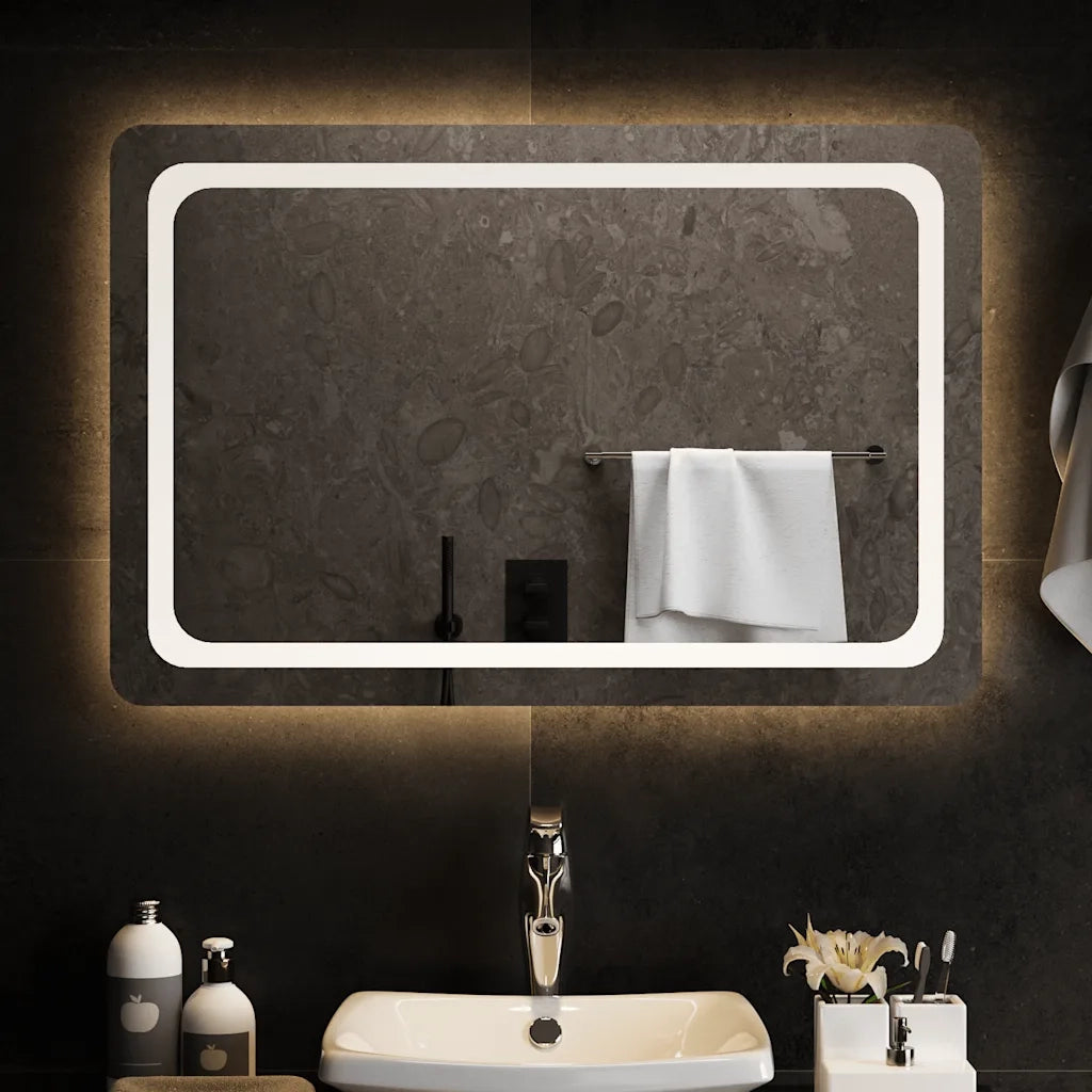 Specchio da Bagno con Luci LED 90x60 cm 151790