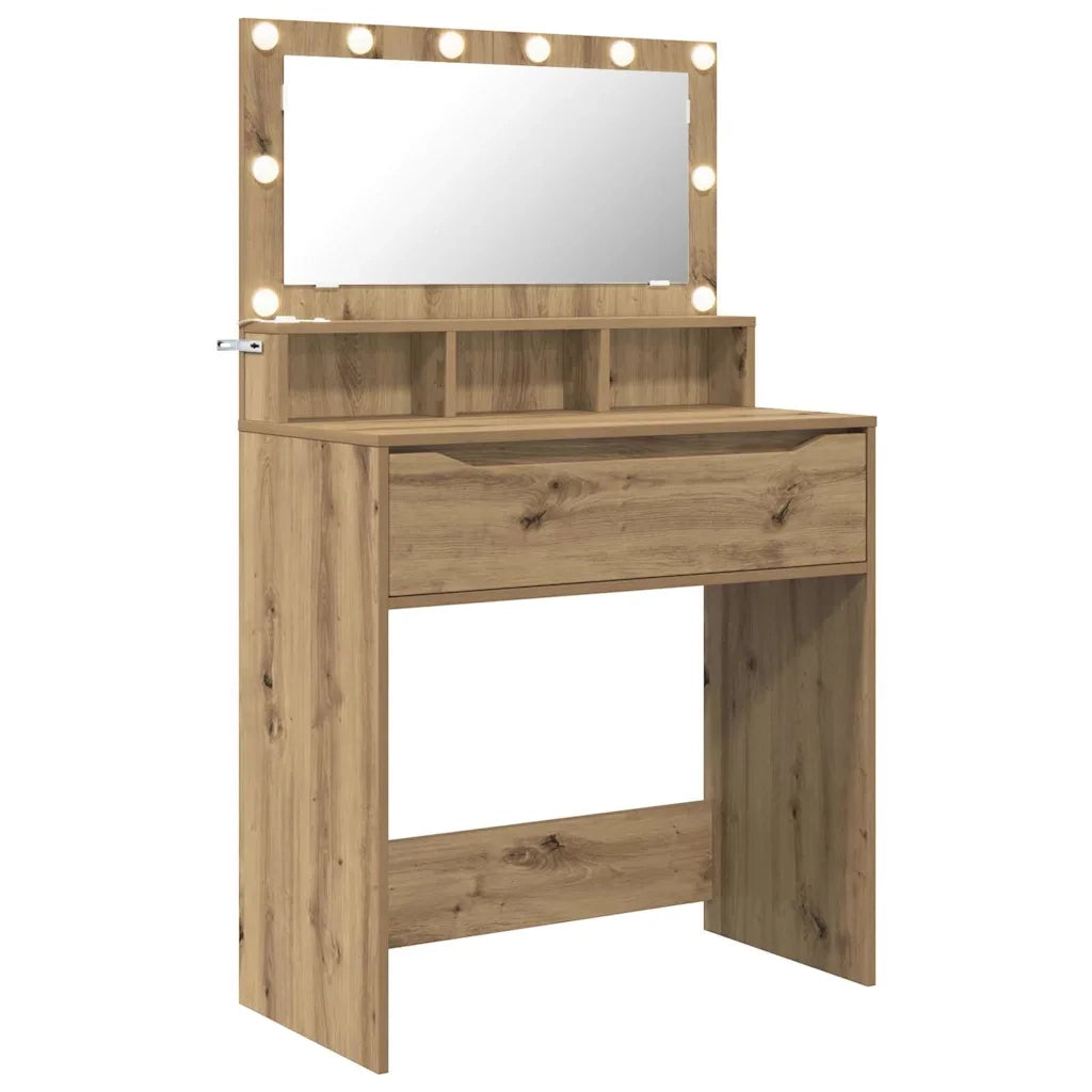 Tavoli da Trucco per Camera da Letto Rovere artigianale 888976