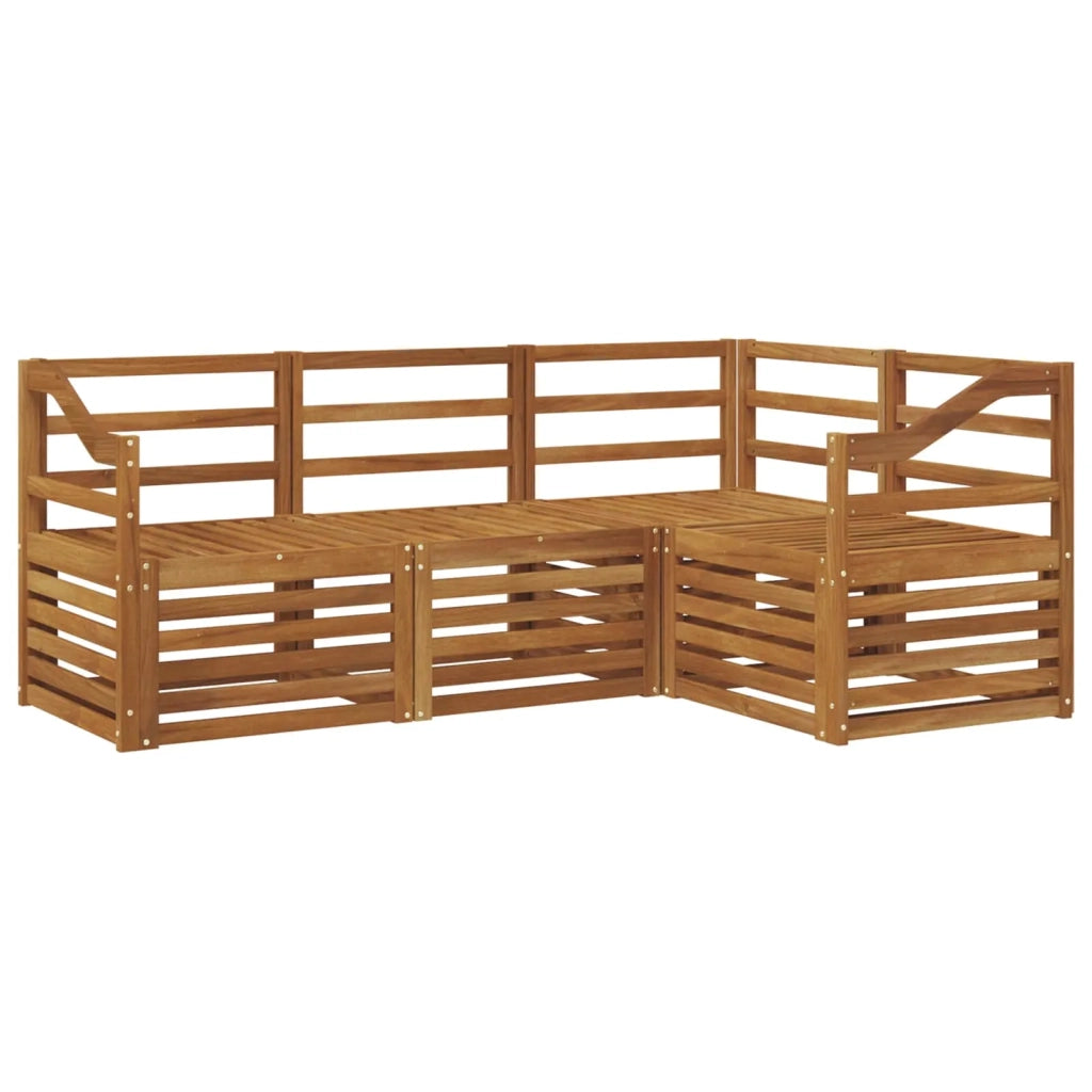 Set divani 4 pcs Naturale Legno di Acacia Massello 3374744