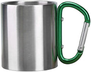 Porta Caffè in Acciaio Inossidabile da 300 ml - Bicchiere a Doppia Parete - Portatile - da Campeggio - Uso Esterno - Solido e Duraturo
