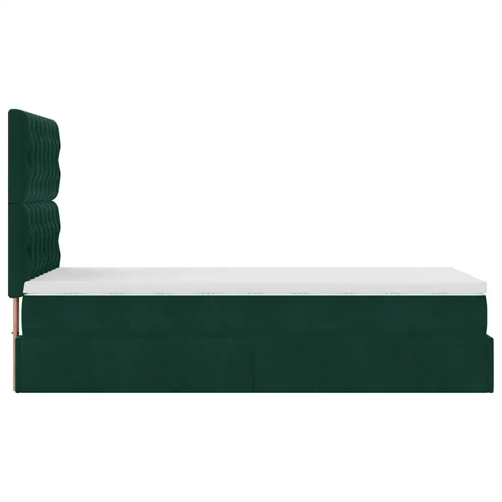 Struttura Letto Pouf con Materassi 80x200 cm Velluto 3313508