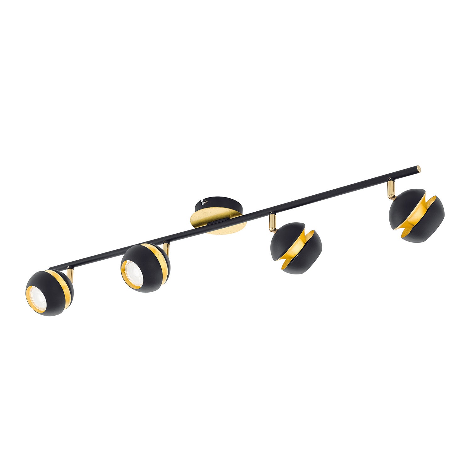 Spot Moderno Nocito In Acciaio Nero 4 Luci Gu10 3W Ip20