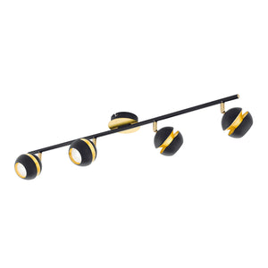 Spot Moderno Nocito In Acciaio Nero 4 Luci Gu10 3W Ip20