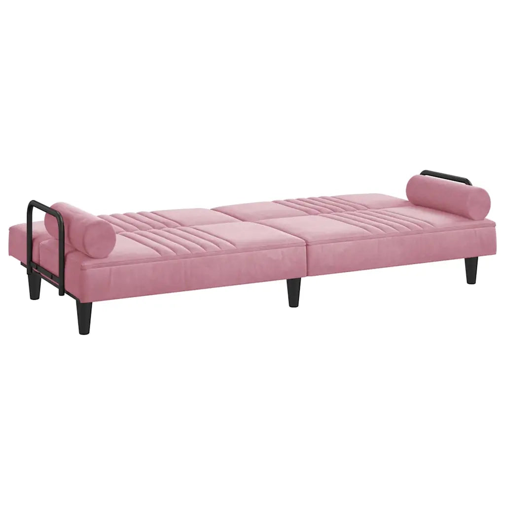 Divano letto | Sof¨¤ letto | Letto singolo con Braccioli Rosa in Velluto