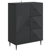 Credenza Nero 66 x 34,5 x 89,5 cm Legno ingegnerizzato